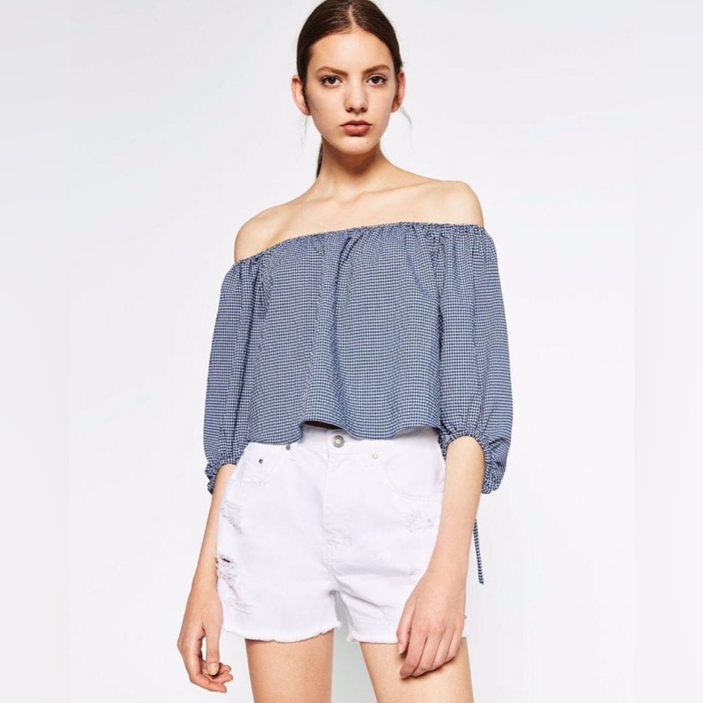 Zara off shoulder crop top | XS